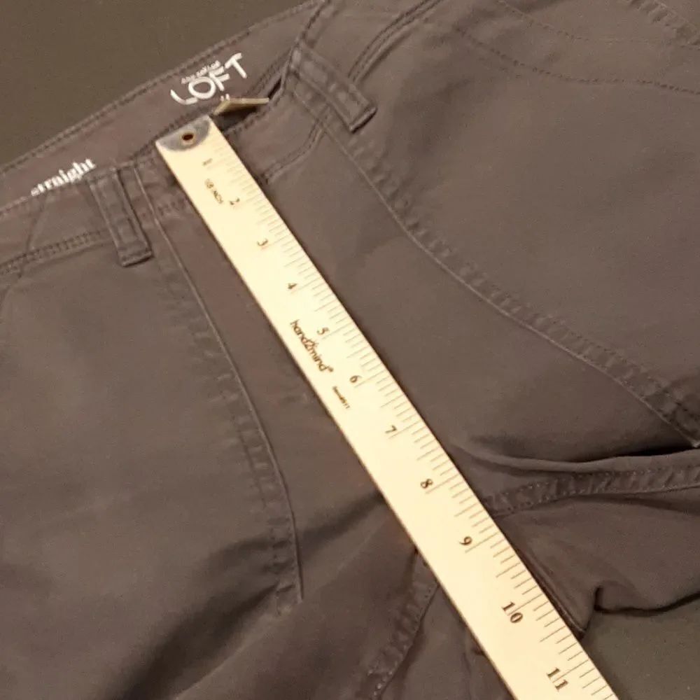 LOFT Modern Straight Gray Pants - Picture 8 of 9